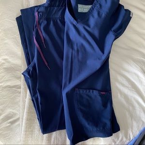 Med couture navy scrub set